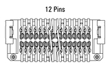 Dimensions Zero8 socket straight 12 pins