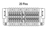 Dimensions Zero8 socket straight 20 pins