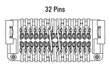 Dimensions Zero8 socket straight 32 pins